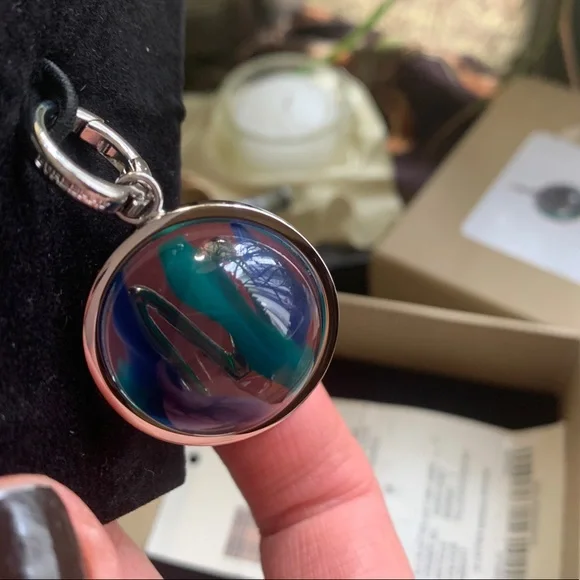 🔥SALE🔥Authentic BURBERRY Silver M crystal ball KEY/Charm/pendant - Picture 3 of 13